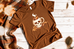 Fall Brown T-Shirt Mockup JPG Image, Autumn Brown Clay Tee Product Image 2