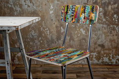 Decoupage Chair .Psd Furniture Mockup Product Image 4
