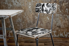 Decoupage Chair .Psd Furniture Mockup Product Image 5