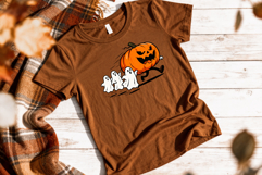 Fall Brown T-Shirt Mockup JPG Image, Autumn Brown Clay Tee Product Image 4