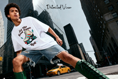 Mens Oversized T-Shirt Urban Mockup - Trendy City Fashion Product Image 4