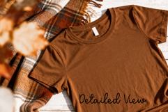 Fall Brown T-Shirt Mockup JPG Image, Autumn Brown Clay Tee Product Image 5
