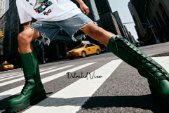 Mens Oversized T-Shirt Urban Mockup - Trendy City Fashion Product Image 5