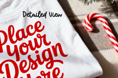 Christmas Folded White T-Shirt Mockup in PSD JPG Formats Product Image 2