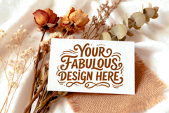 Boho Aesthetic Card Mockups, JPG format, Invitations, Cards Product Image 2