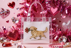 Valentine's Day Clear Tote Bag PSD JPG Mockup Set Product Image 2