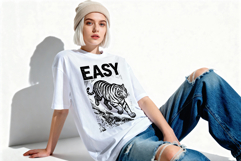 Oversized Fashion T-Shirts Mockup Set PSD JPG Product Image 3