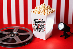 JPG Popcorn Box Mockups For Movie Night, typography, pngs Product Image 3