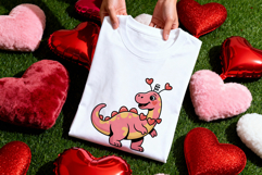 Folded T-Shirt PSD JPG Mockups For Valentine's Day Product Image 5