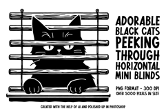 Peeking Cats Sublimation PNG Clipart Set Product Image 2