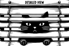 Peeking Cats Sublimation PNG Clipart Set Product Image 3