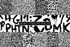 Grunge Distressed Typography Transparent Overlays PNG Product Image 1