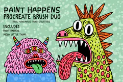 Paint Happens Procreate Brushes - Handmade Paint Splatters Product Image 1