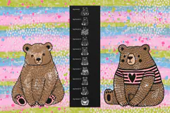 Cute Bears Procreate Stamp Brushes Product Image 2