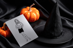 Retro Ladies Halloween Png Clipart for Sublimation, Wall Art Product Image 2