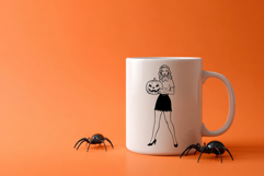 Retro Ladies Halloween Png Clipart for Sublimation, Wall Art Product Image 5