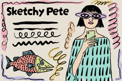 Sketchy Pete | Sketchy Procreate Inking Brush Product Image 1