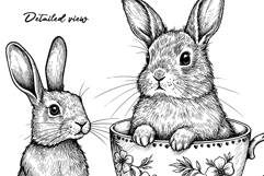 Rabbits PNG Illustration Sublimation Set Product Image 2