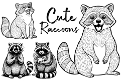 Raccoons SVG Craft Files for Cricut, Sublimation, More Product Image 1