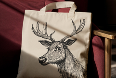 Christmas Reindeer PNG Portraits Sublimation Illustrations Product Image 5