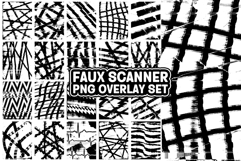 Faux Scanner Texture PNG Overlay Set Product Image 1