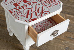 Side Table Decoupage Paper Poster Furniture Mockup Product Image 2