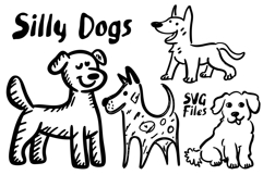 Silly Dogs SVG Craft Files, Sublimation, Cricut, Silhouette Product Image 1