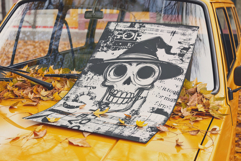 Skulls Wearing Witch Hats, Halloween Clipart, Sublimation Product Image 2