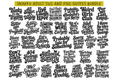 Snarky Adult Quotes SVG PNG Funny T-shirt Sublimation Bundle Product Image 1