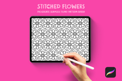 Stitched Flowers Seamless Pattern Brush for Procreate Product Image 1