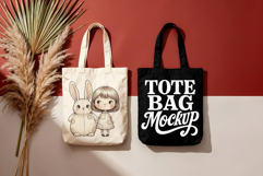 Boho Themed Double Tote Bag Mockup Collection Product Image 3