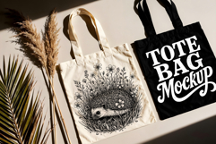 Boho Themed Double Tote Bag Mockup Collection Product Image 5