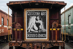 Frame Mockup On A Vintage Rusty Train Car, Poster Product Image 3