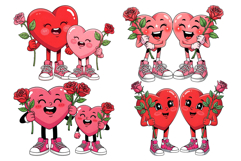 Valentine's Day Heart Couples - PNG Sublimation - Clipart Product Image 1