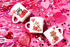 Valentine's Day Animal Gifts PNG Sublimation clipart set Product Image 2