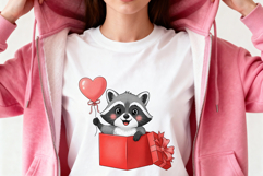 Valentine's Day Animal Gifts PNG Sublimation clipart set Product Image 5
