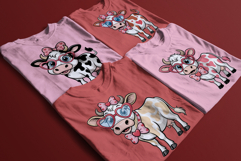 Valentine's Day Cows PNG Clipart for sublimation, cards Product Image 2