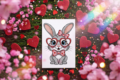Valentine's Day Forest Critters - PNG - Sublimation Product Image 6