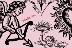 Vintage Valentine&#039;s Day Png Clipart Set Product Image 2