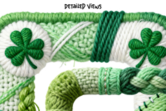 St. Patrick's Day Yarn Frames - Knitted And Crocheted - PNG Product Image 6