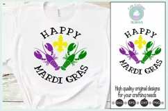 Cajun Boil svg, Happy Mardi Gras Svg, Mardi Gras Crawfish Product Image 1