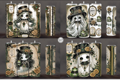 4 Cute Gothic Ghost Tumbler Wrap Sublimations, 20 oz Product Image 2