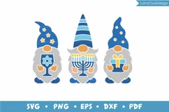 Hanukkah Gnomes SVG - Gnome With Menorah - Jewish Holiday Product Image 2