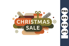 Christmas sale promotional banner with festive decorations a Product Image 1