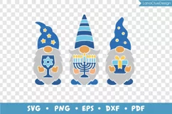 Hanukkah Gnomes SVG - Gnome With Menorah - Jewish Holiday Product Image 3