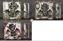 3 Cute Gothic Bat Tumbler Wrap Sublimations, 20 oz Product Image 2