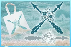 Tribal Arrow Floral Mandala SVG | Tribal Arrow SVG Product Image 1