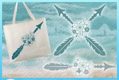 Tribal Arrow Floral Mandala SVG | Tribal Arrow SVG Product Image 1