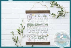 At The Cabin Subway Art Quote | Wall Art, Sign, Decal Design Product Image 2