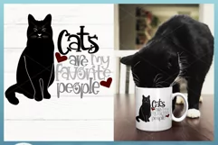 Cats Are My Favorite People Funny Cat Quote SVG Product Image 3